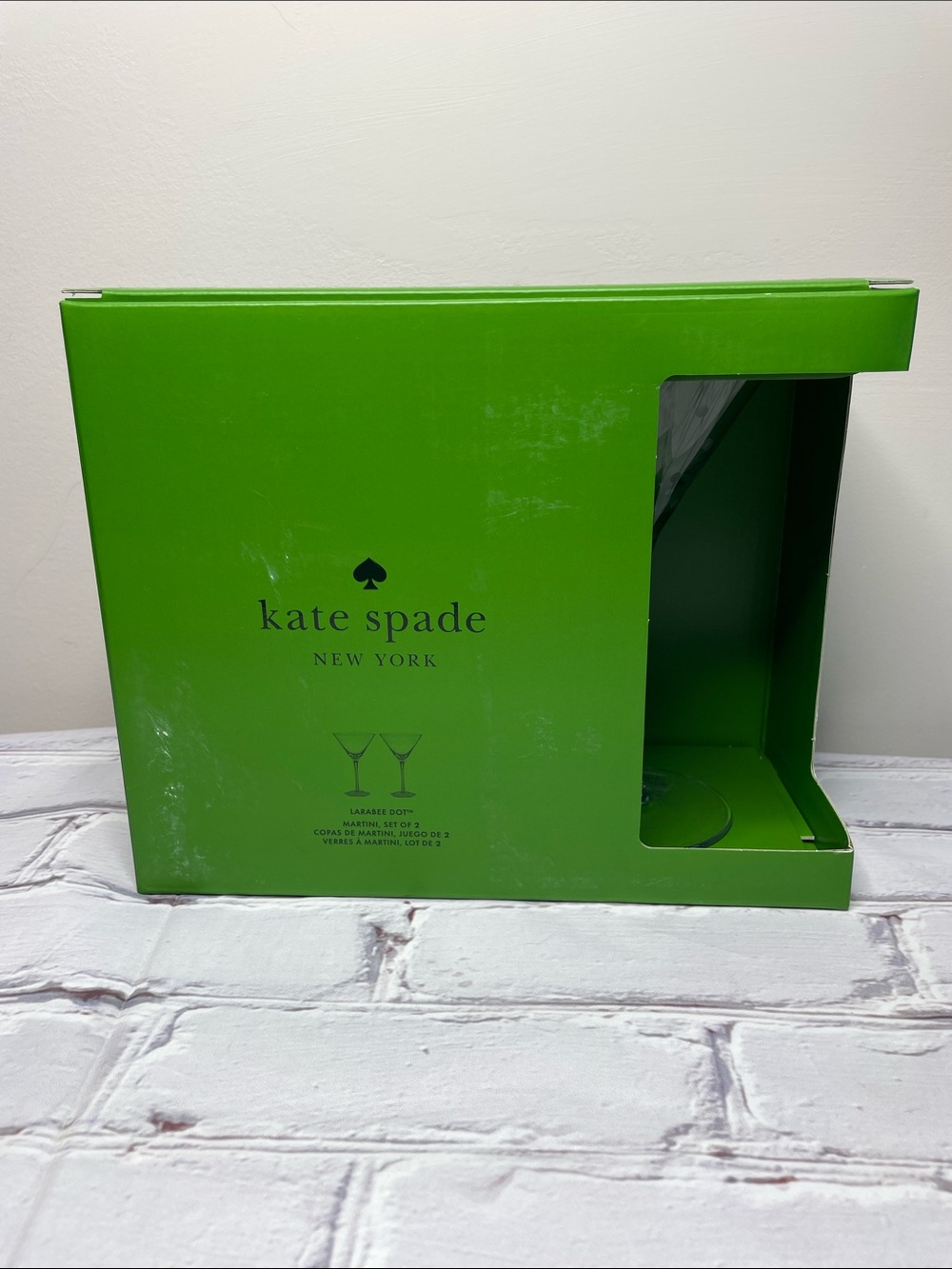 kate spade Larabee Polka Dot Martini Glasses (Set of 2)